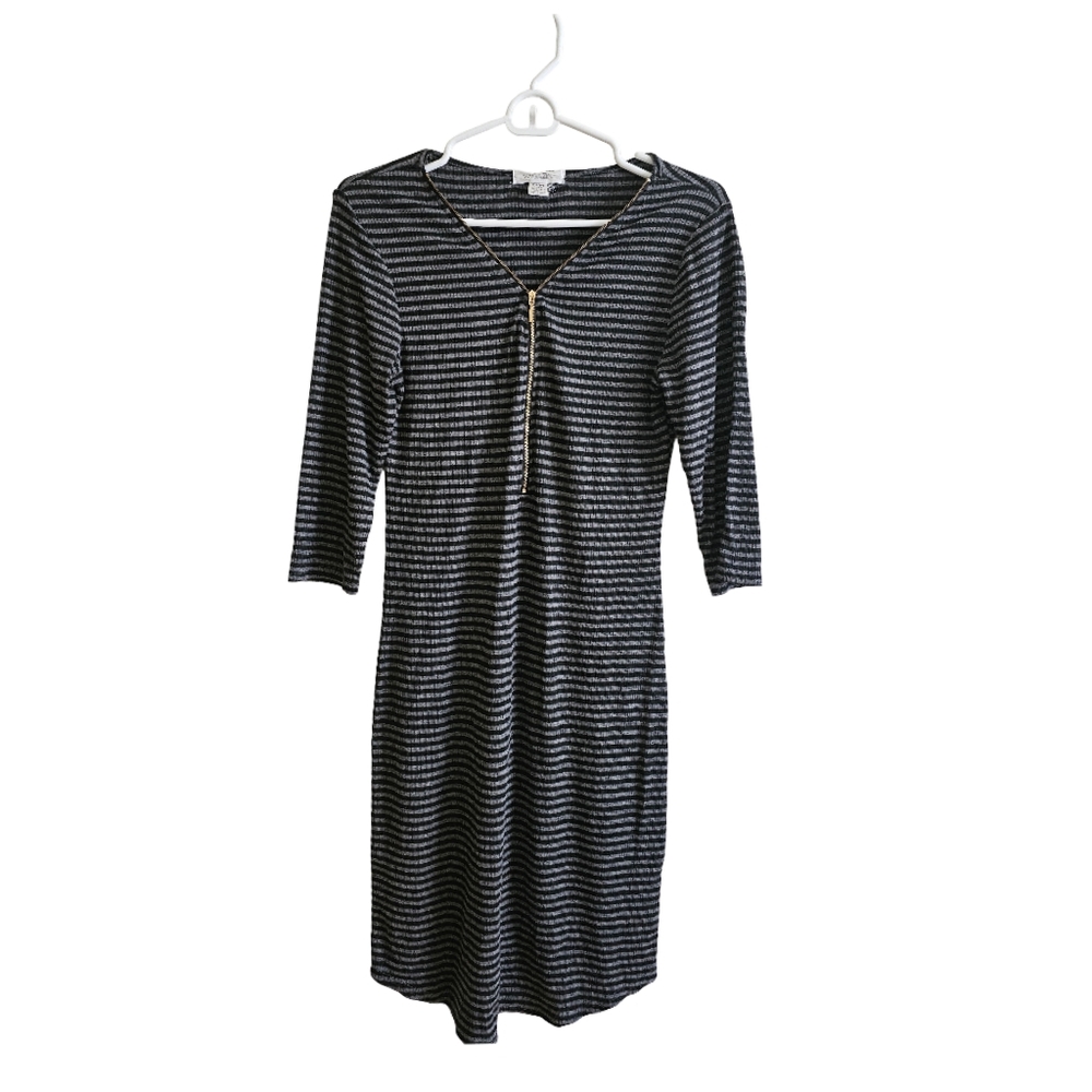 Striped Black and Gray Dress